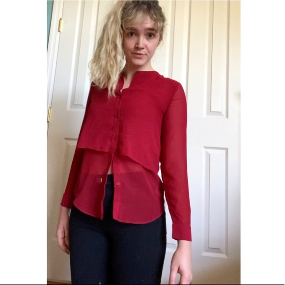 Banana Republic Tops - Banana Republic Tiered Chiffon Shirt